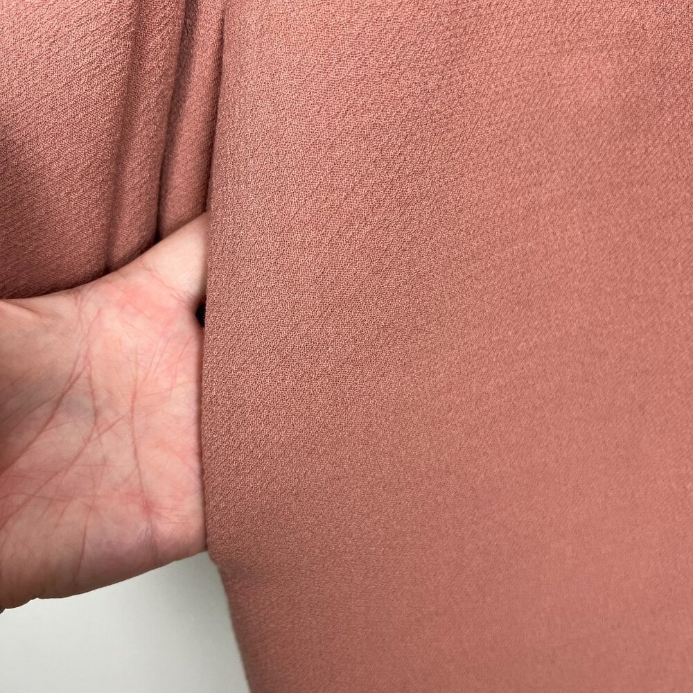 J.‎ Crew Double Cloth Collarless Coat Jacket Womens 14 Mauve Wool Preppy Italy - Picture 7 of 16